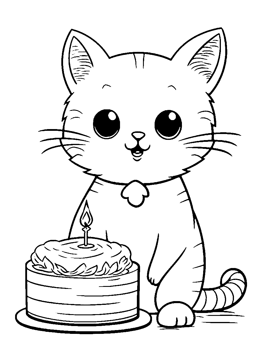 Kitten coloring pages free printable sheets