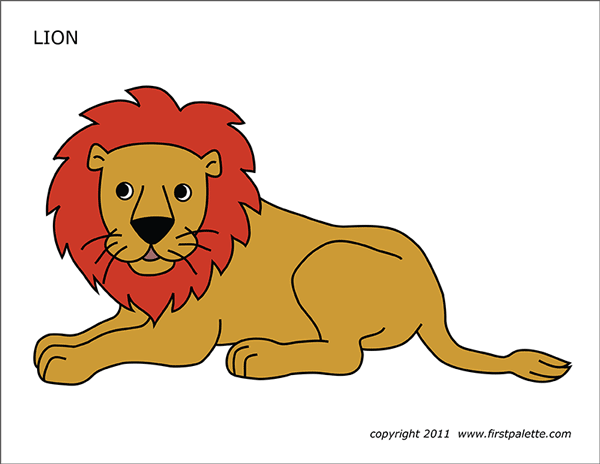 Lion free printable templates coloring pages