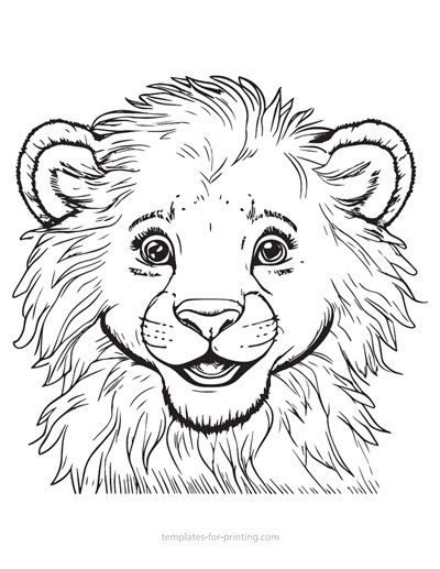 Coloring pages lions â templates