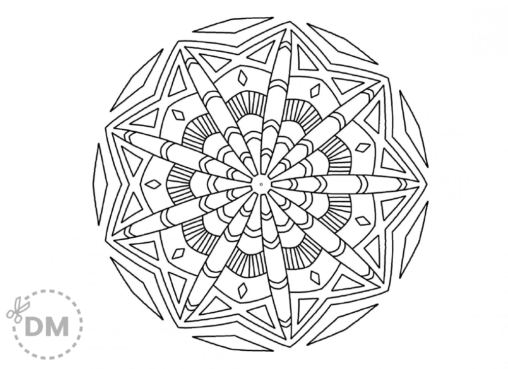 Free printable mandala coloring page