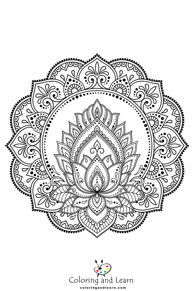 Printable mandala coloring pages radultcoloring