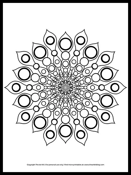 Free unique mandala coloring pages for kids and adults â the art kit