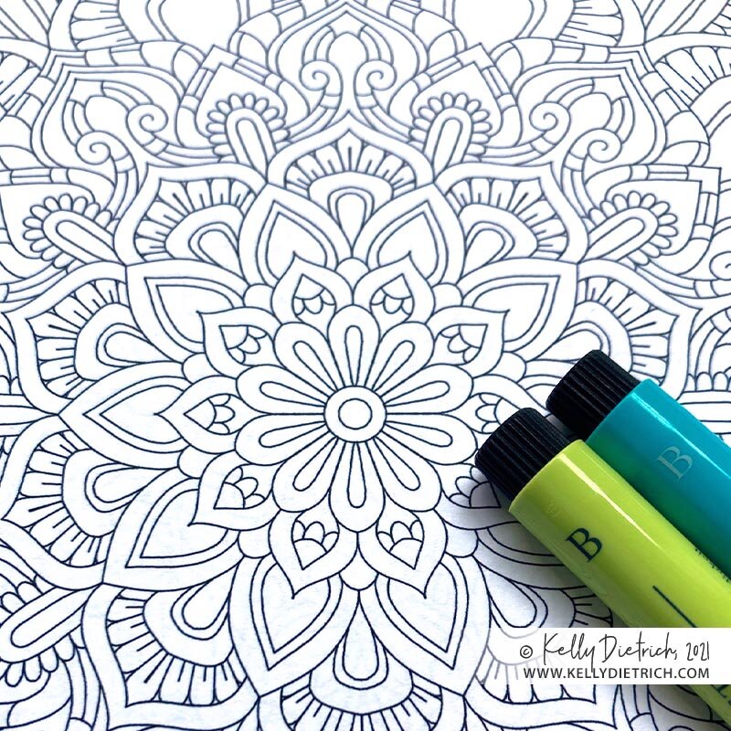 Mandala coloring page â kelly dietrich mandala art blog â kelly dietrich mandala art