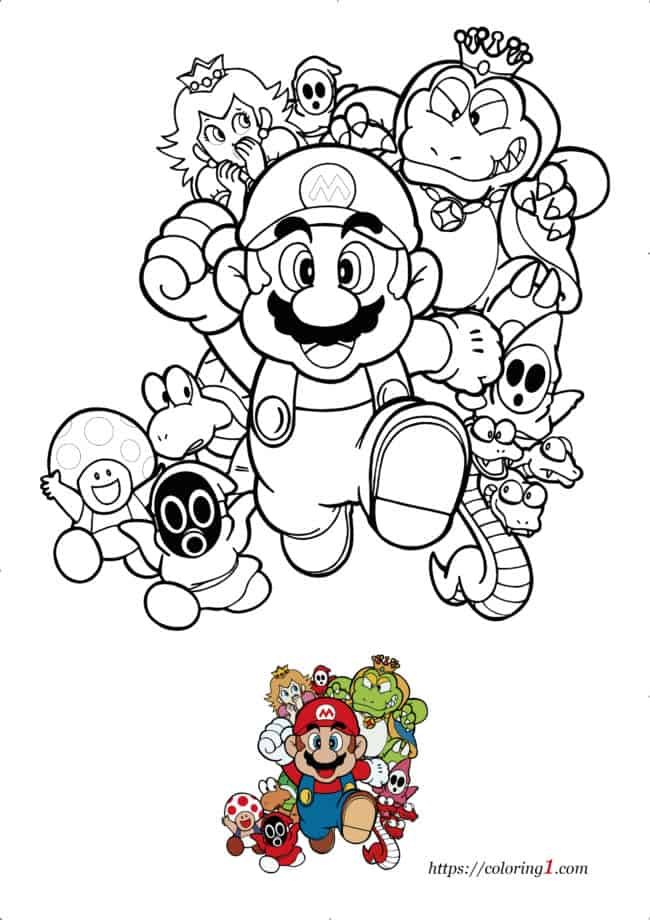 Mario coloring pages