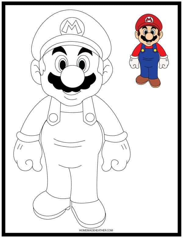 Free printable mario coloring pages homemade heather