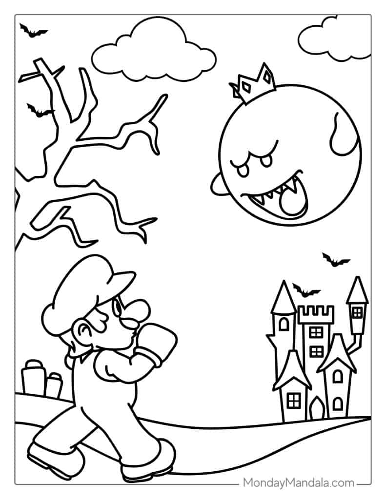 Mario coloring pages free pdf printables