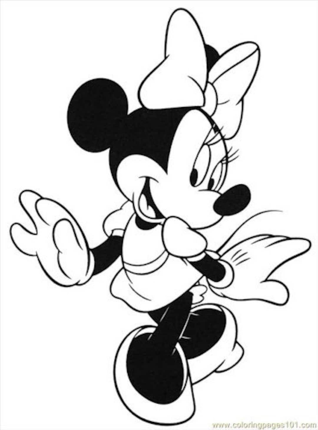 Minnie mickey mouse colouring book instant download