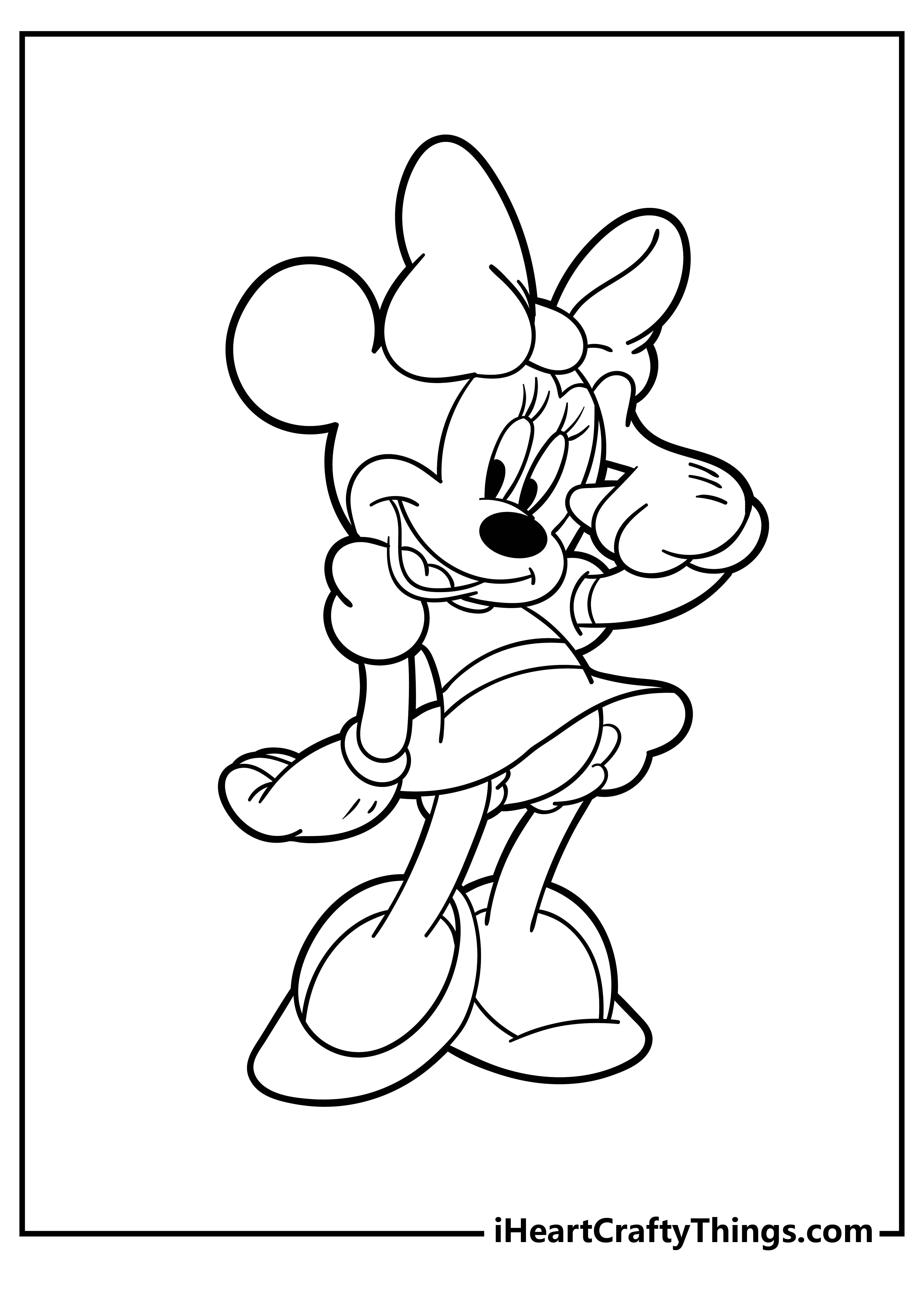 Minnie mouse coloring pages free printables