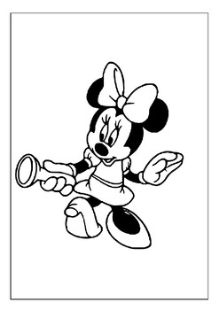 Learning through fun printable minnie mouse coloring pages collection