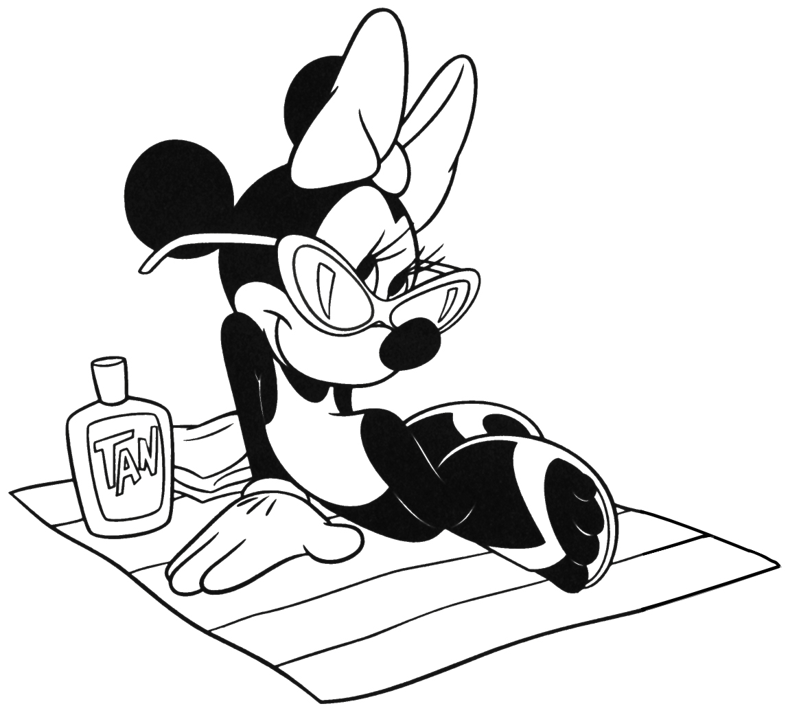 Free printable minnie mouse coloring pages for kids