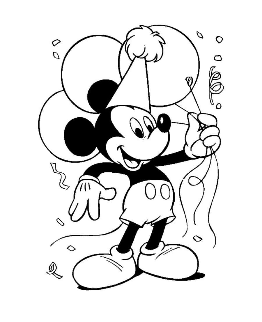 Mickey mouse colouring pictures
