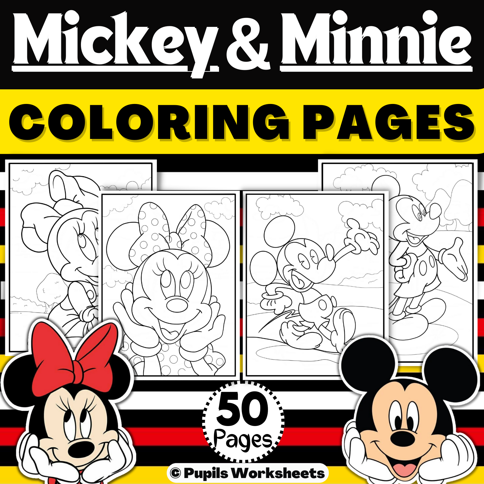 Mickey minnie mouse coloring pages