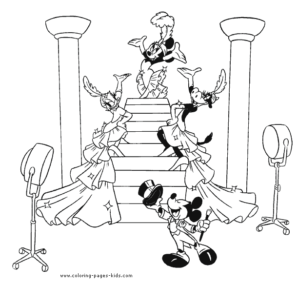 Mickey mouse and minnie coloring pages