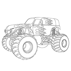 Wonderful monster truck coloring pages for toddlers