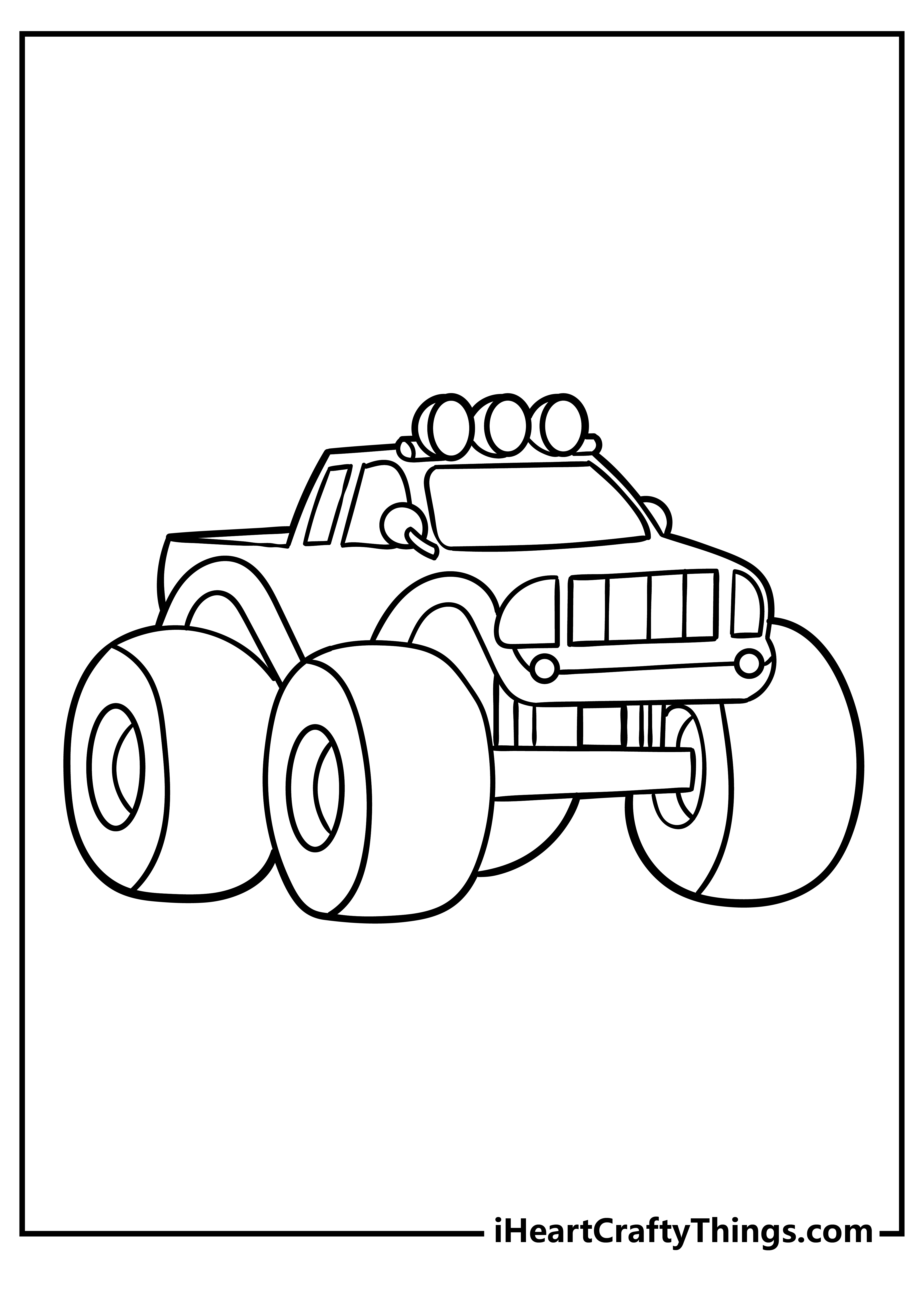 Monster truck coloring pages free printables