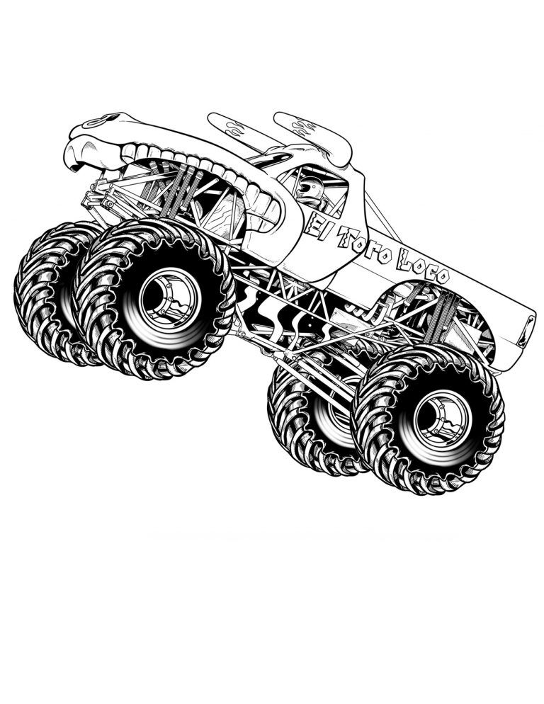 Free printable monster truck coloring pages for kids monster truck coloring pages truck coloring pages monster trucks