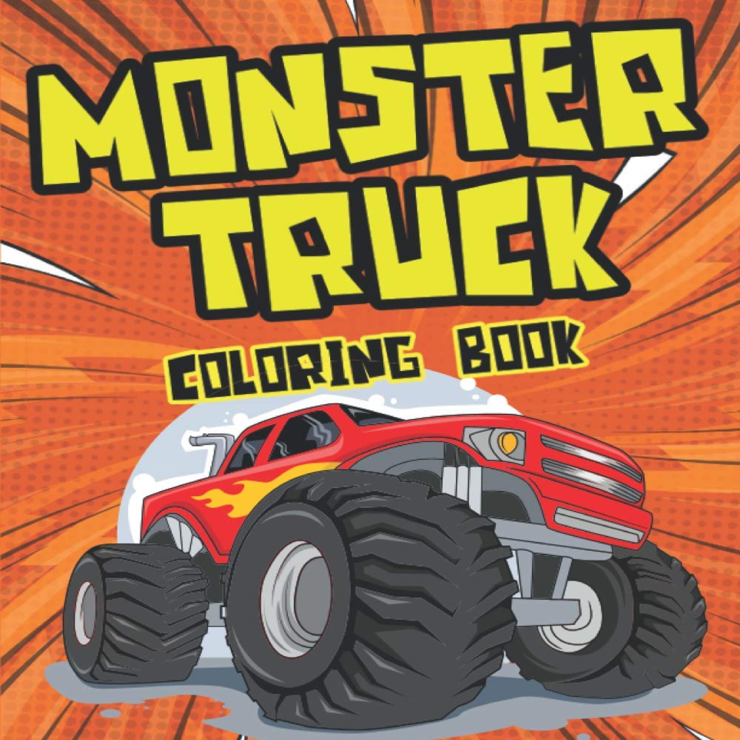 Monster truck coloring book easy and fun monsters truck coloring book for kids made by teachers