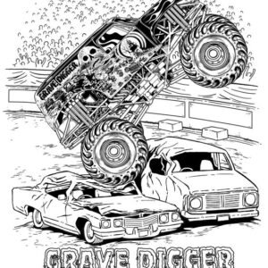 Monster truck coloring pages printable for free download