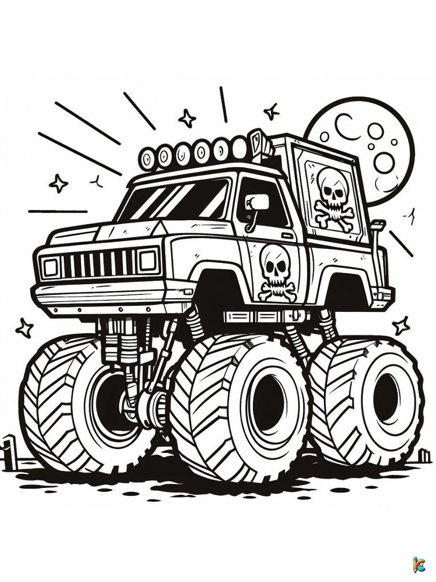 Monster truck coloring pages â