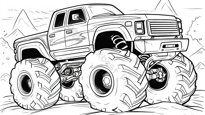 Monster truck coloring pages luxury best trucks backgrounds jpg free download