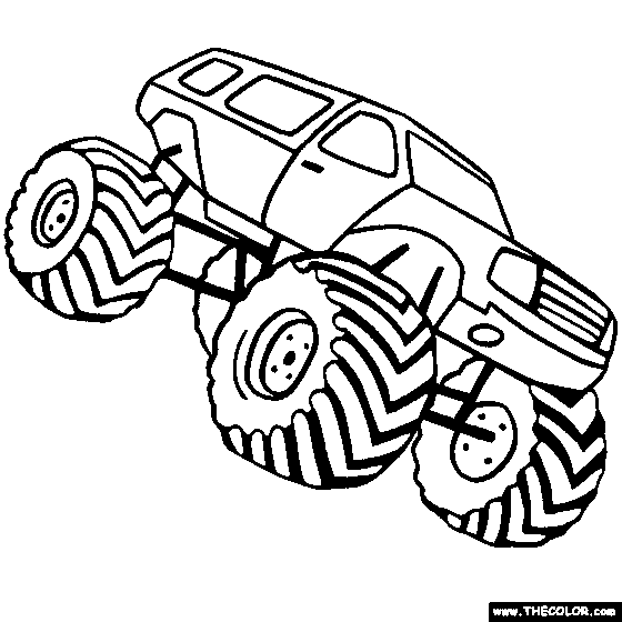 Onster truck coloring page color onster trucks