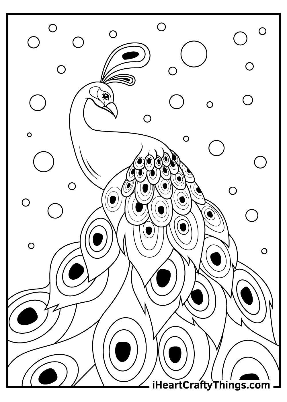 Peacocks coloring pages free printables