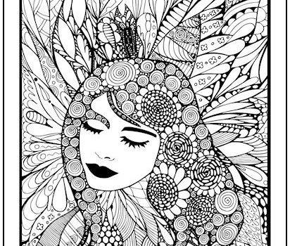 Tag feathered woman coloring page print it free