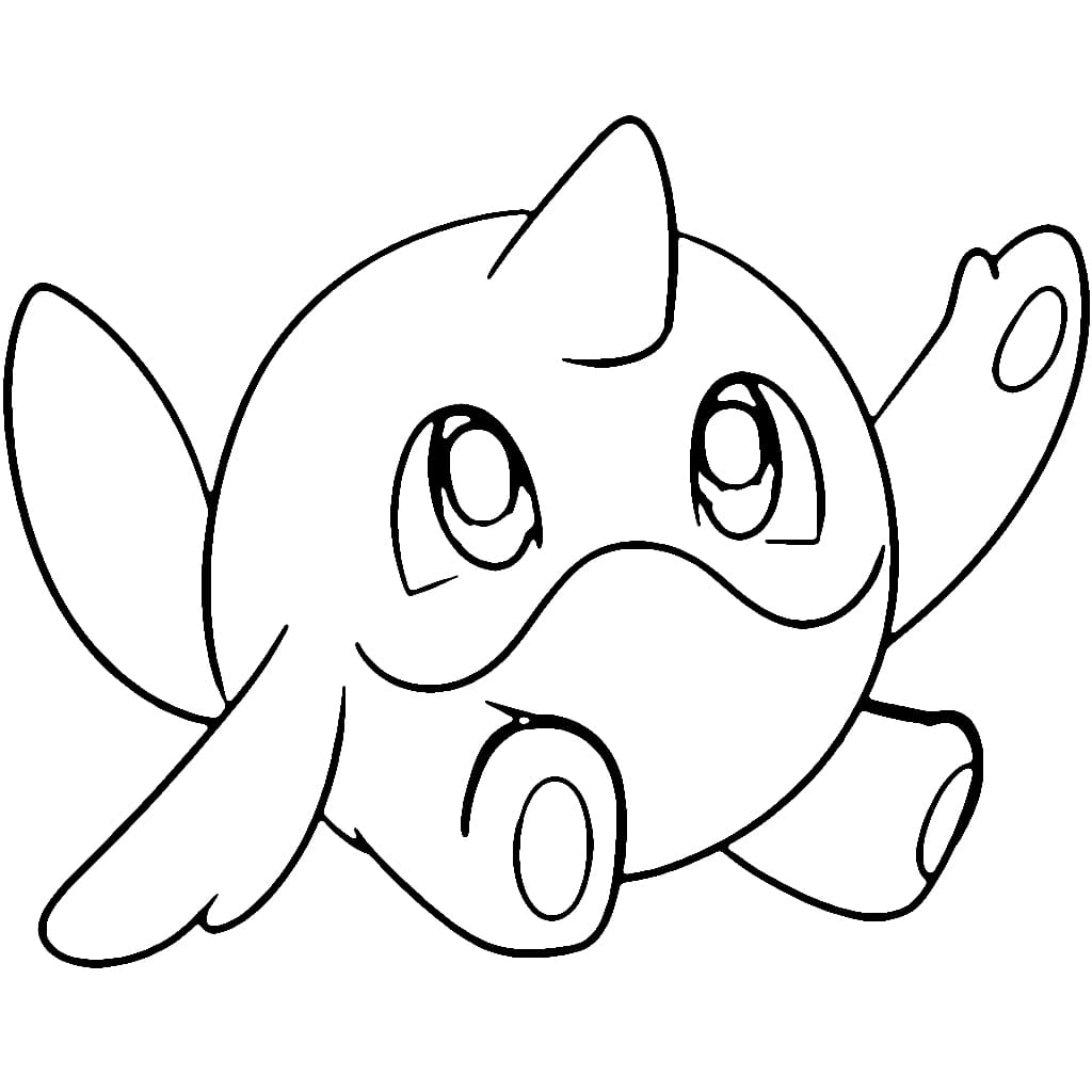 Cute cetoddle pokemon coloring page