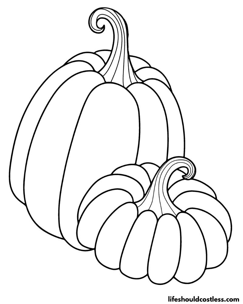 Pumpkin coloring pages free printable pdf templates