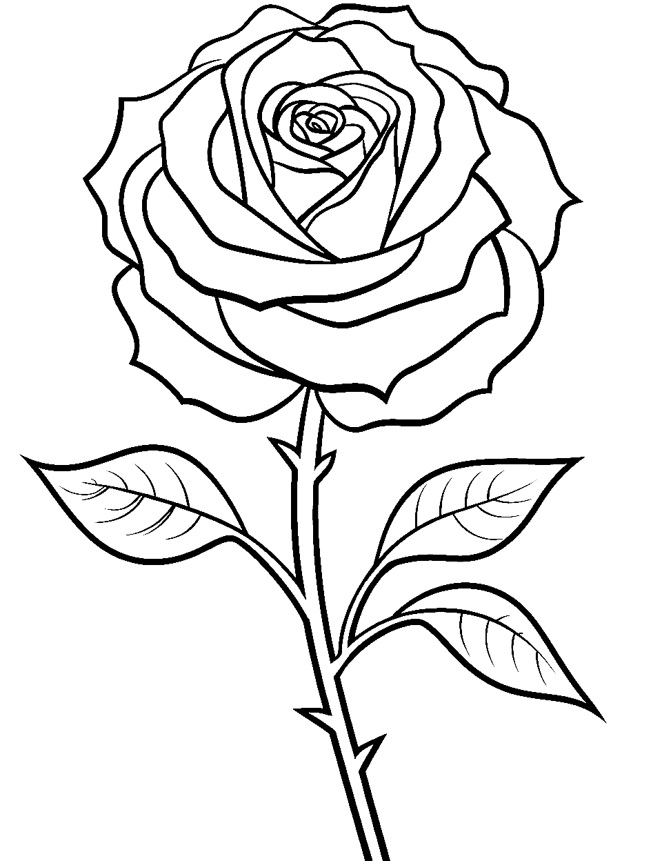 Rose coloring pages free printable sheets