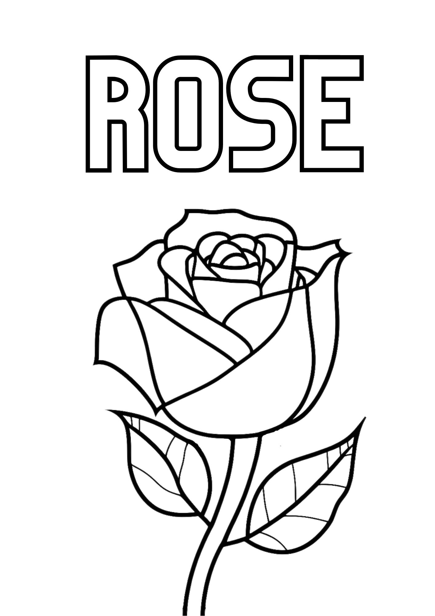 Free printable roses coloring pages for adults and kids