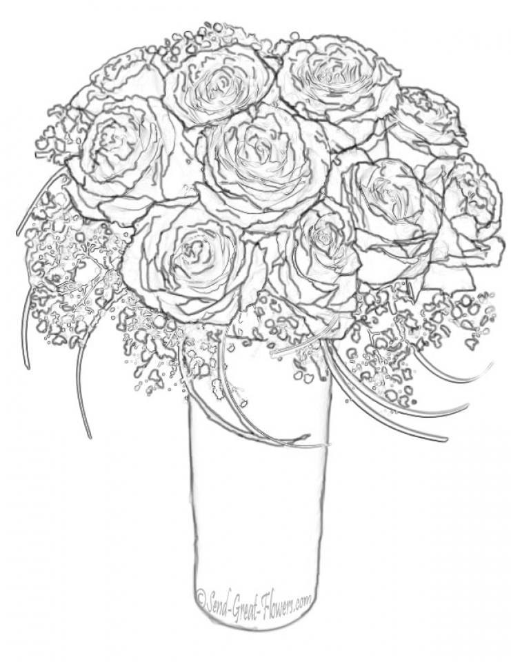 Free printable roses coloring pages for adults