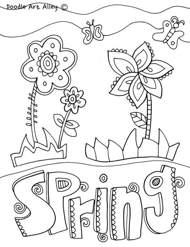 Spring coloring pages printables