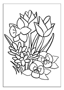 Natures masterpiece printable flowers coloring pages for kids pages