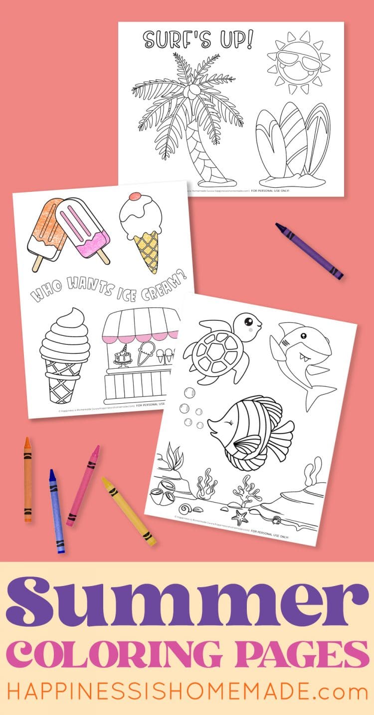 Summer coloring pages