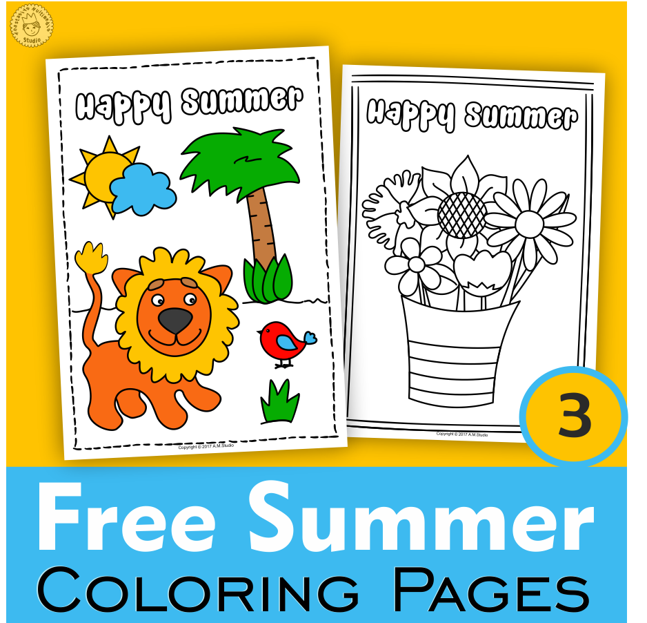 Free printable summer coloring pages