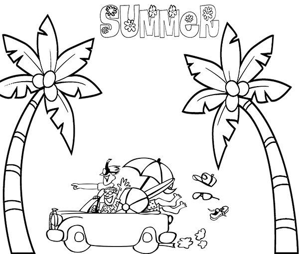 Free printable summer coloring pages for kids