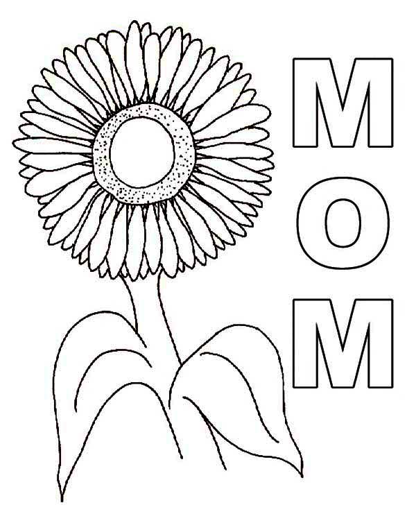Coloring pages lovely sunflower coloring page