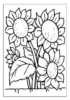 Printable sunflower coloring pages bring a little sunshine into your life p