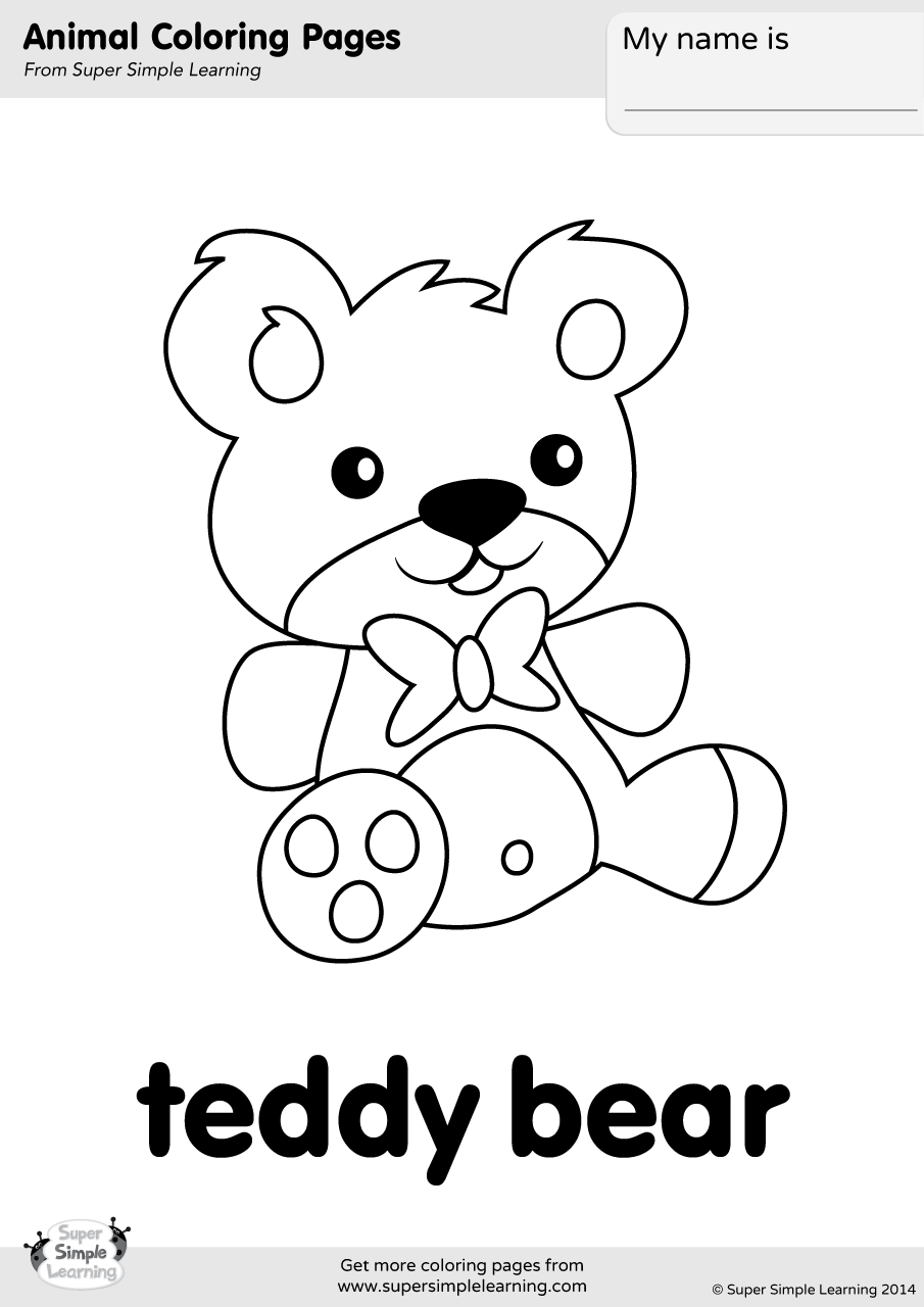 Teddy bear coloring page