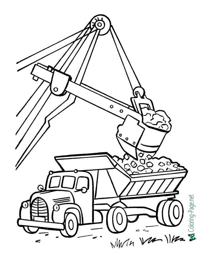 Free printable truck coloring pages