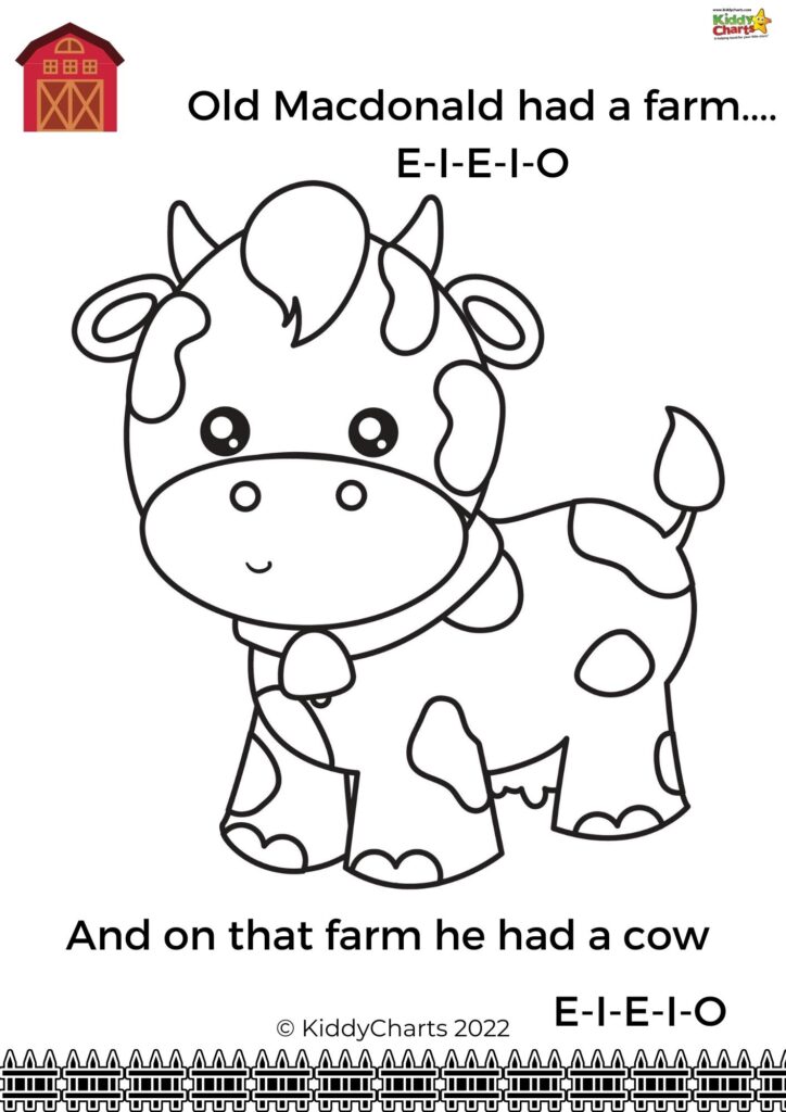 Nursery rhyme coloring old macdonald had a farm