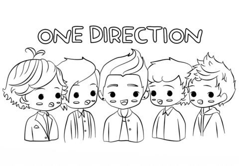 Chibi one direction coloring page free printable coloring pages