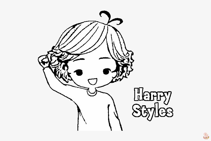 Captivating harry styles coloring pages for fans at