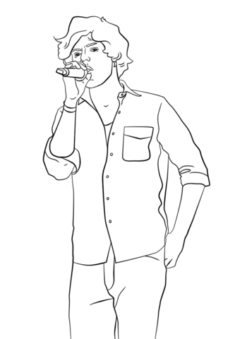 Harry styles coloring page free printable coloring pages