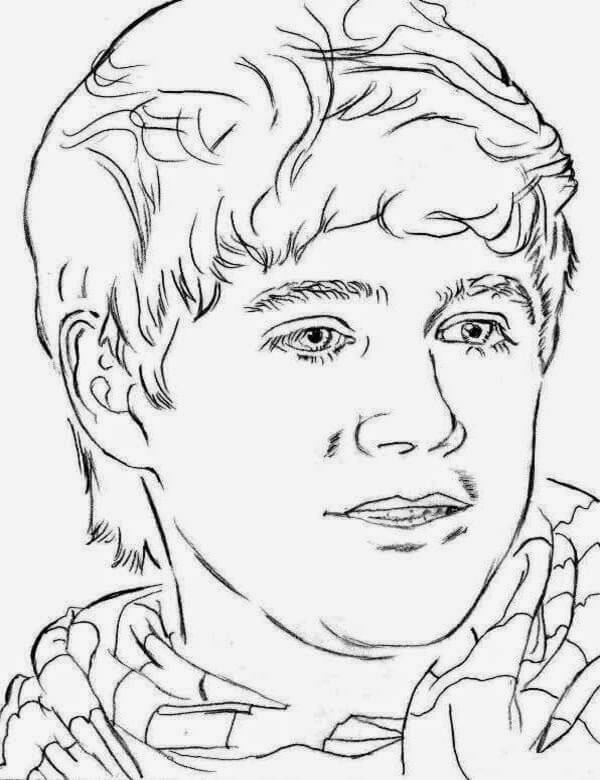 Niall horan one direction coloring page