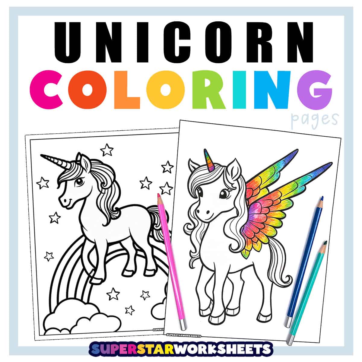 Unicorn coloring pages