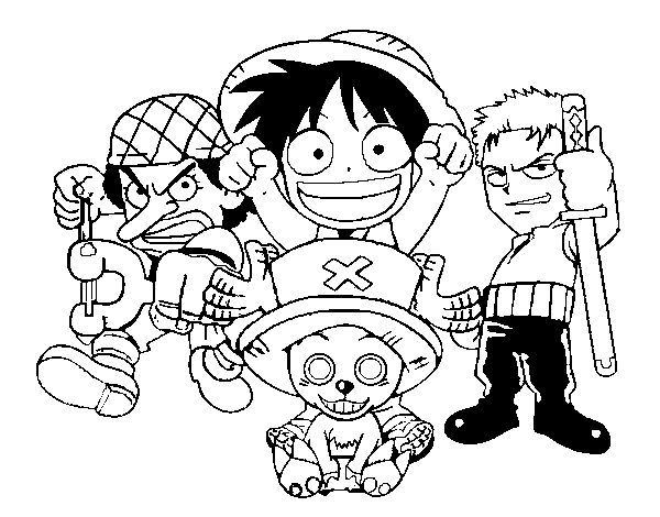 One piece characters coloring pages printable for free download