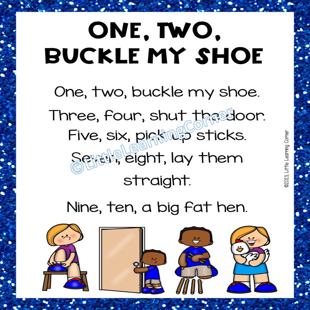 One two buckle my shoe nursery rhyme resources