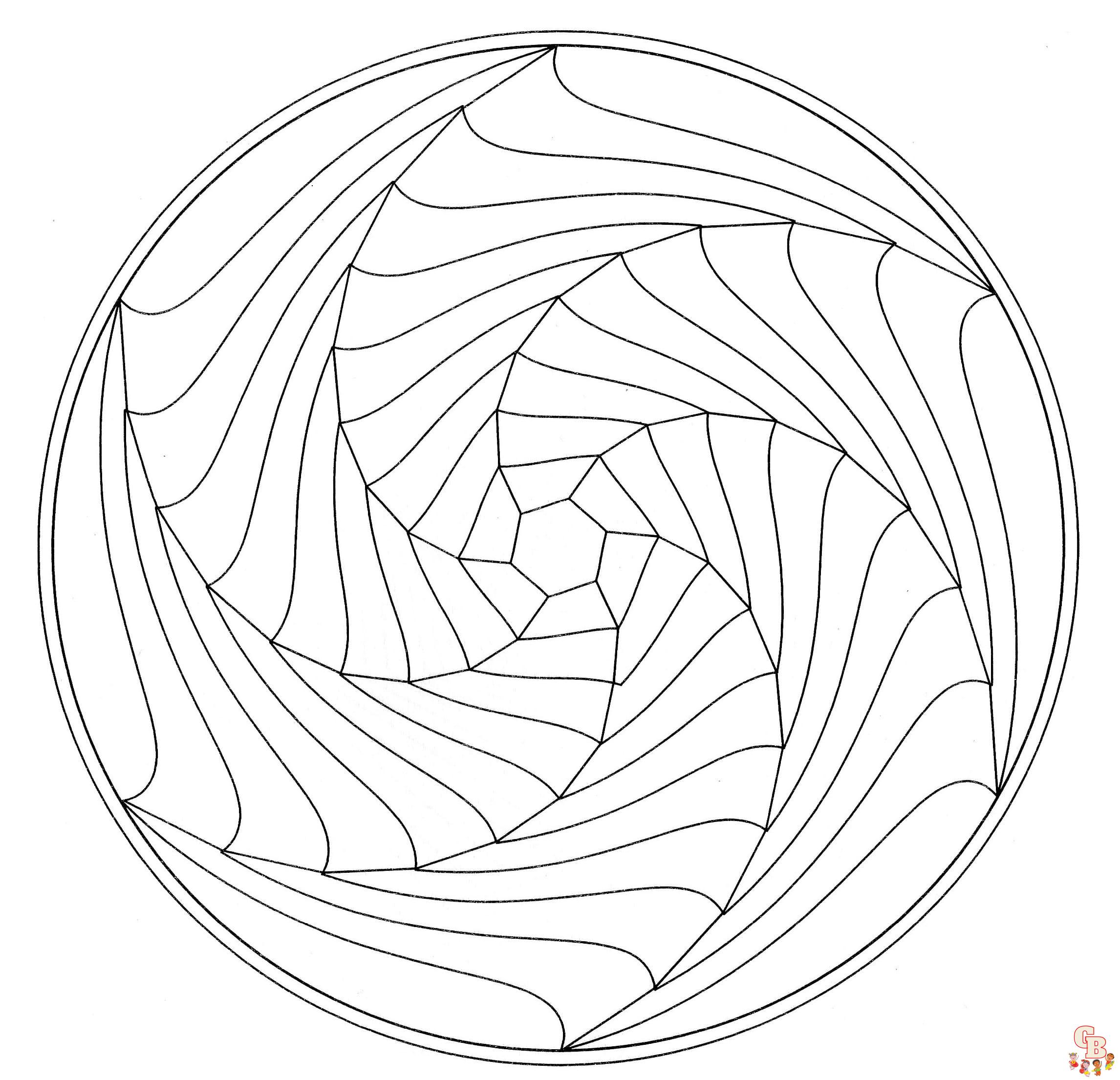 Printable optical illusion coloring pages free for kids and adults